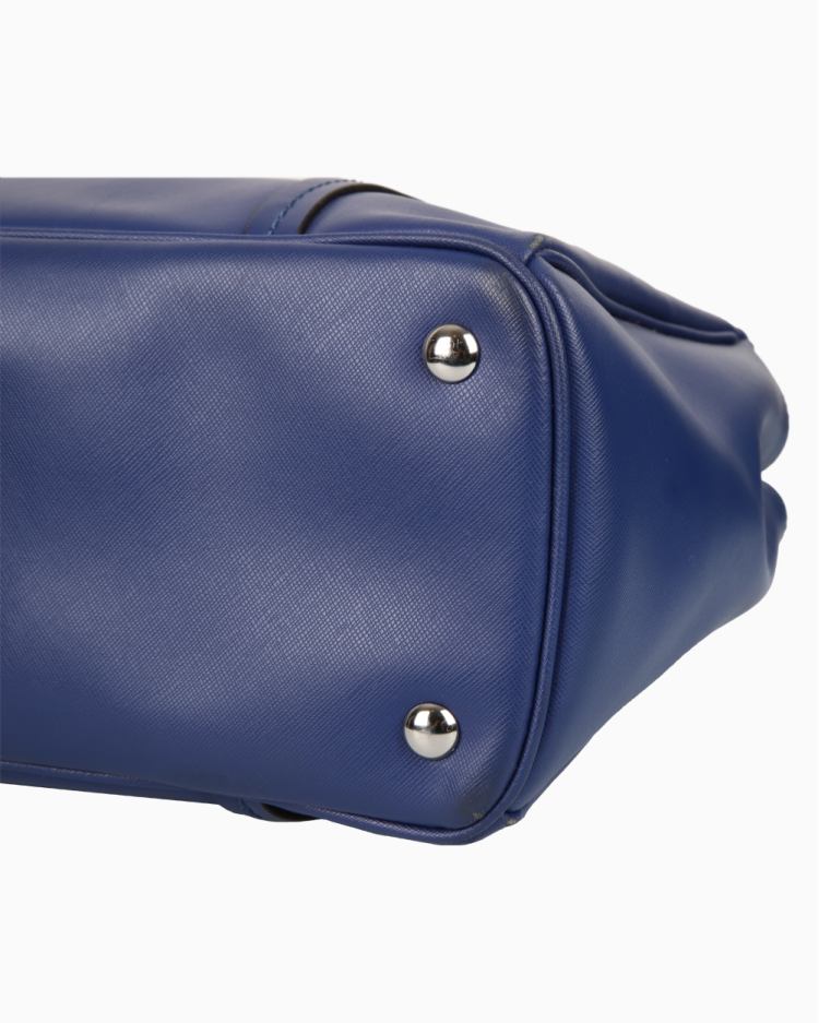 Bolsa Coach Original Tote Couro Azul Feminina