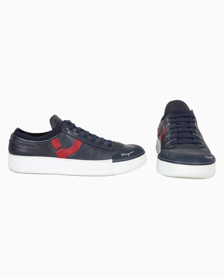 Tênis Ferragamo Original Gancini Azul Masculino