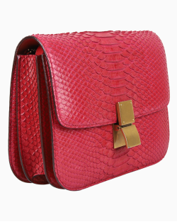 Bolsa Céline Box Flap Python Pink