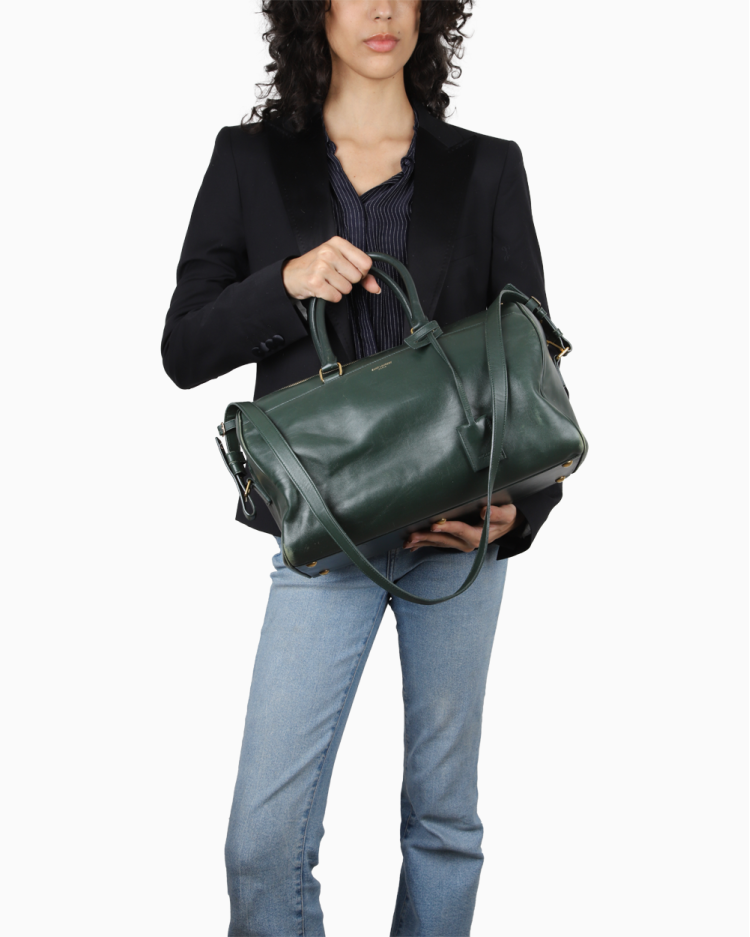 Bolsa Saint Laurent Original Classic Duffle Verde Feminina