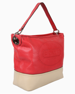 Bolsa Coach Couro Bicolor
