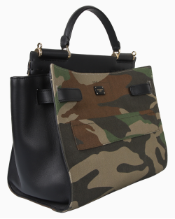 Bolsa Dolce & Gabbana Sicily 62 Camuflagem Preta