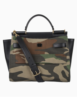 Bolsa Dolce & Gabbana Sicily 62 Camuflagem Preta
