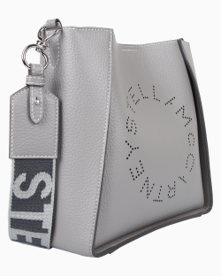 Bolsa Stella McCartney Tiracolo Logo Cinza