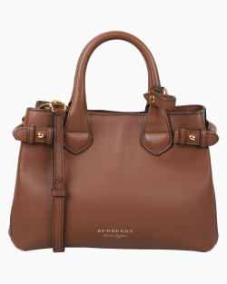 Bolsa Burberry House Check Small Banner Tote Marrom