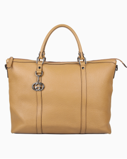 Bolsa Gucci Interlocking Charm Weekender Caramelo