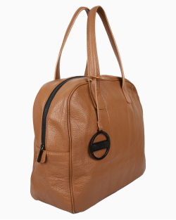 Bolsa Armani Collezioni Couro Caramelo