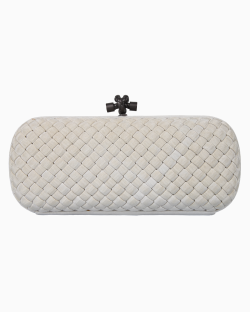 Clutch Bottega Veneta Stretch Knot Branca