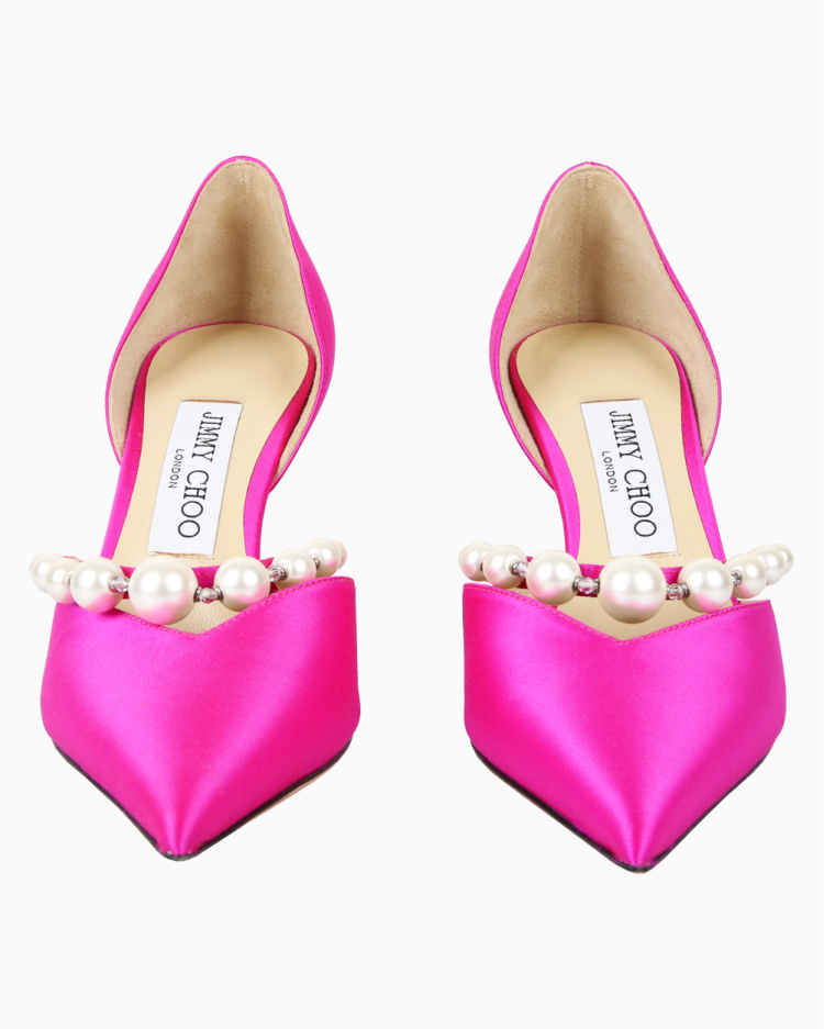 Sapato Jimmy Choo Original Aurelie Cetim Pink Feminino