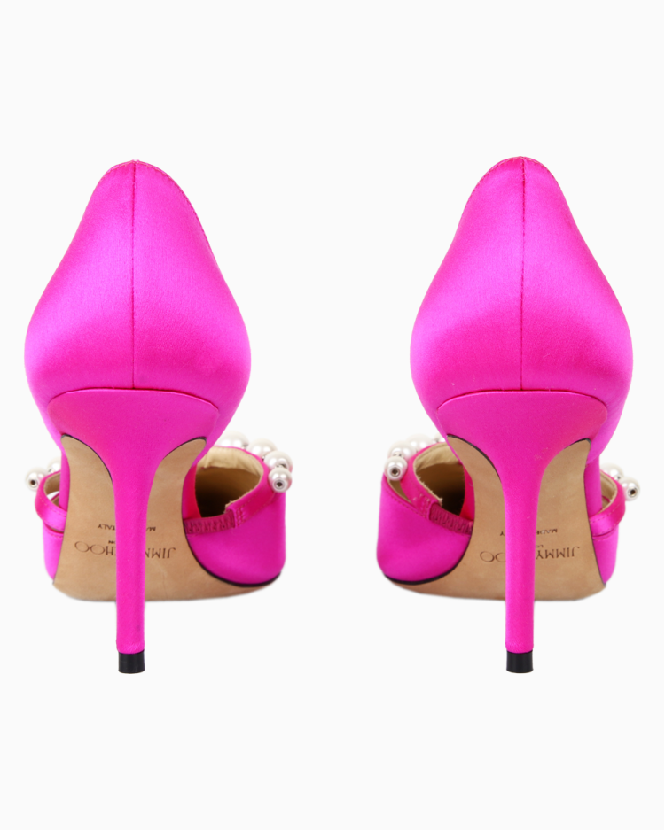 Sapato Jimmy Choo Original Aurelie Cetim Pink Feminino