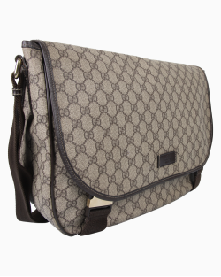 Bolsa Gucci Messenger GG Supreme Couro e Canvas