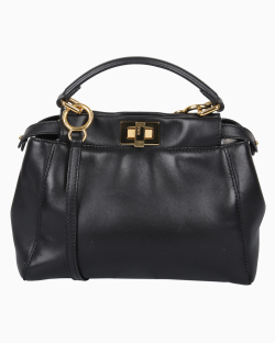 Bolsa Fendi Peekaboo Mini Couro Preta
