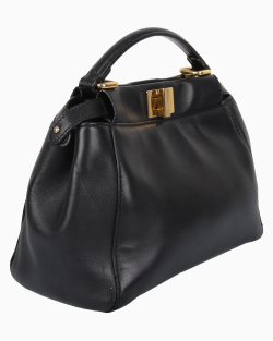 Bolsa Fendi Peekaboo Mini Couro Preta