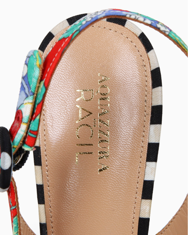 Scarpin Aquazzura Original Slingback Floral Feminino