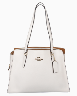 Bolsa Coach Tote Couro Off White