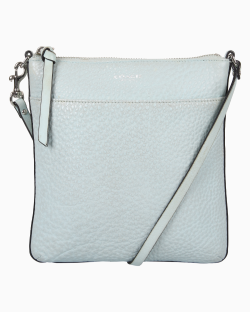 Bolsa Coach Messenger Couro Azul