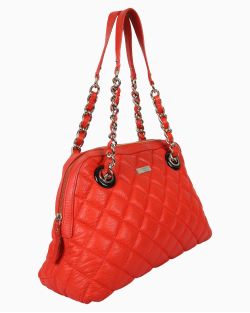 Bolsa Kate Spade Matelassê Bowling Vermelha