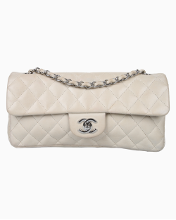 Bolsa Chanel Classic Single Flap Off White