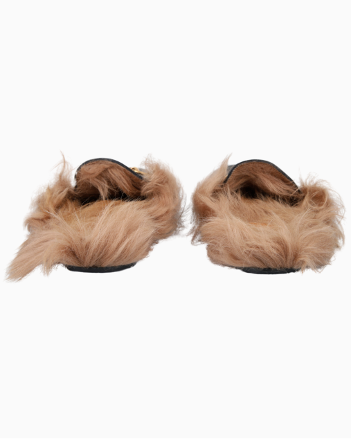 Mule Gucci Original Princetown Com Pelos Preto Masculino