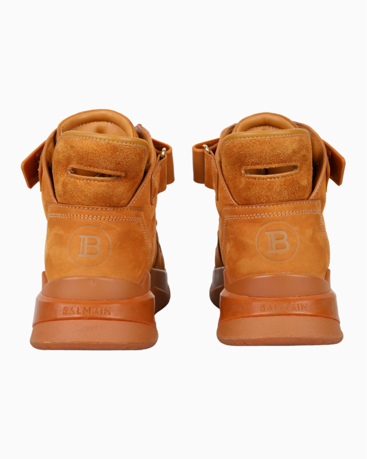 Tênis Balmain Original B-Ball Camurça Caramelo Masculino