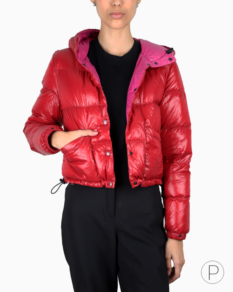 Jaqueta Moncler Bardanette Giubbotto Vermelho Feminino