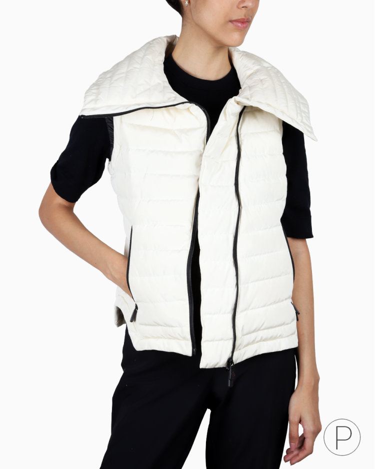 Colete Moncler Original Saint Flour Gilet Off White Feminino