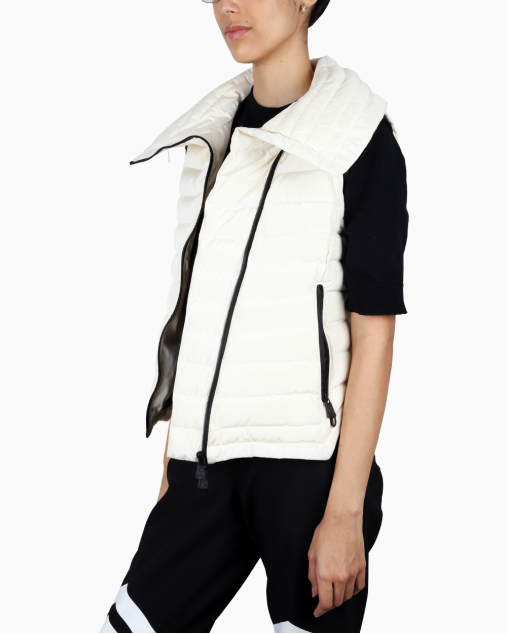 Colete Moncler Original Saint Flour Gilet Off White Feminino