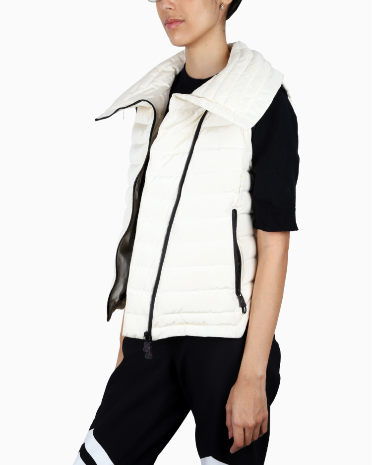 Colete Moncler Original Saint Flour Gilet Off White Feminino