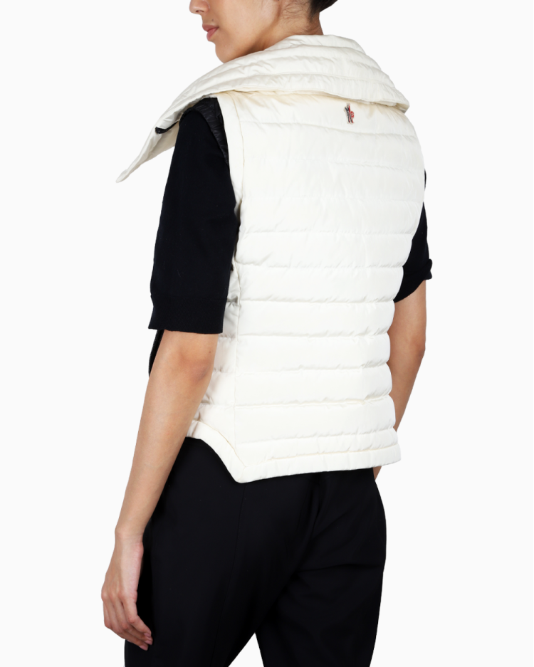 Colete Moncler Original Saint Flour Gilet Off White Feminino