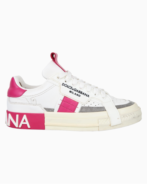 Tênis Dolce Gabbana Original Rosa e Branco Feminino