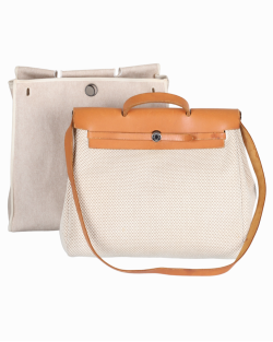 Bolsa Hermès Herbag GM 2-In-1 Canvas Off White