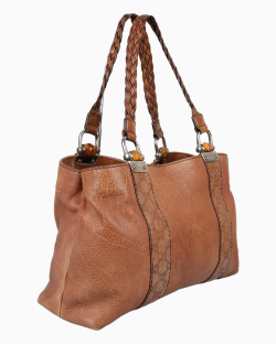 Bolsa Gucci Bamboo Bar Tote Marrom