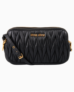 Bolsa Miu Miu Nappa Matelassê Mini Preta