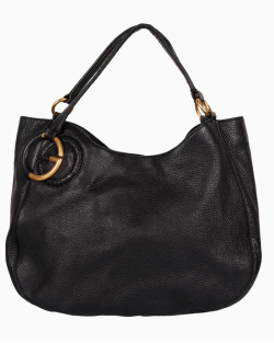 Bolsa Gucci Twill Couro Preta