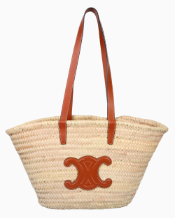 Bolsa Celine Classic Panier Média Palha Natural