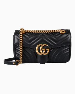 Bolsa Gucci GG Marmont Pequena Preta