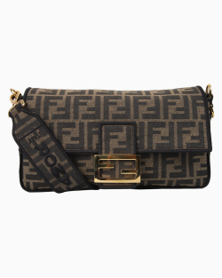 Bolsa Fendi Baguette FF jacquard Monograma