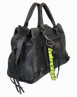 Bolsa Balenciaga Neo Classic City Estonada Azul Marinho