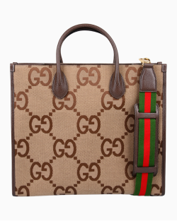 Bolsa Gucci Jumbo GG Tote Canvas Marrom