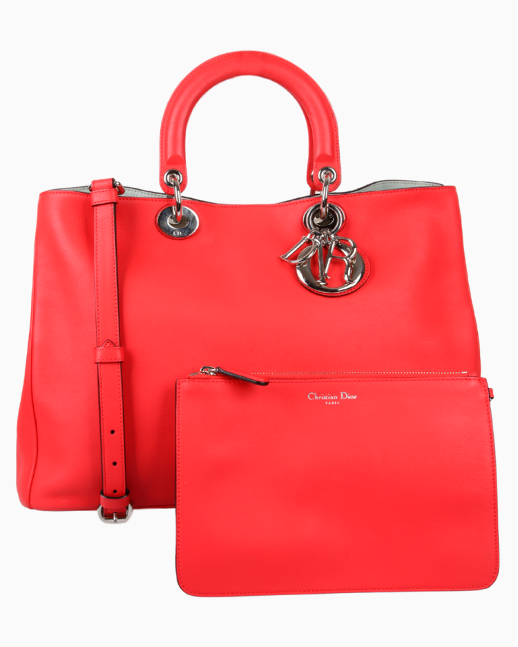 Bolsa Dior Original Diorissimo Grande Vermelha Feminina
