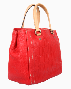 Bolsa Carolina Herrera Tote Monograma Vermelha
