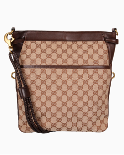 Bolsa Gucci Vintage Braided Handle Messenger GG Supreme