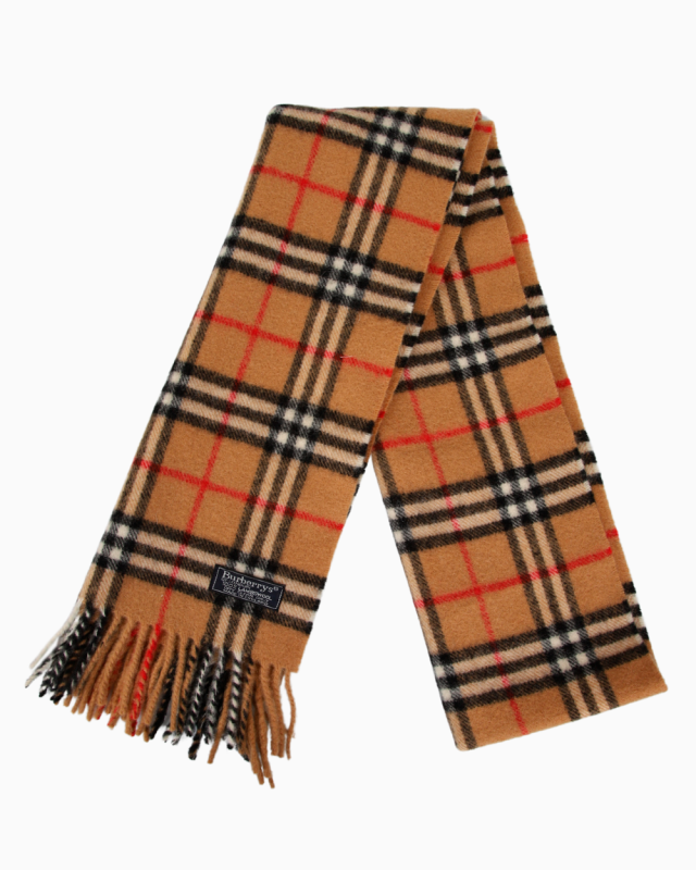 Cachecol Burberry Original House Check Lã Feminino