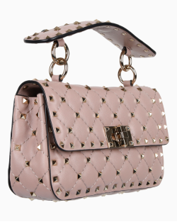 Bolsa Valentino Rockstud Spike Pequena Nude