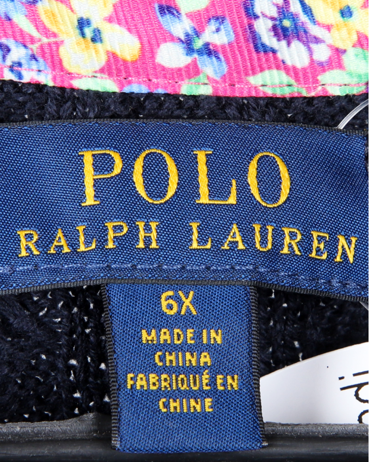 Cardigan Infantil Polo Ralph Lauren Original Azul Marinho