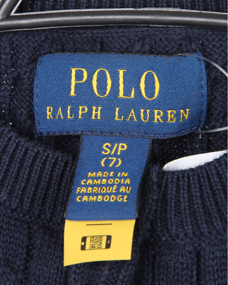 Cardigan Infantil Polo Ralph Lauren Original Azul Marinho Feminina