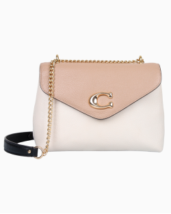 Bolsa Coach Tammie Couro Bicolor