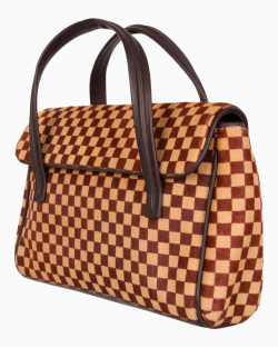 Bolsa Louis Vuitton Vintage Lionne Calf Hair Damier Sauvage 