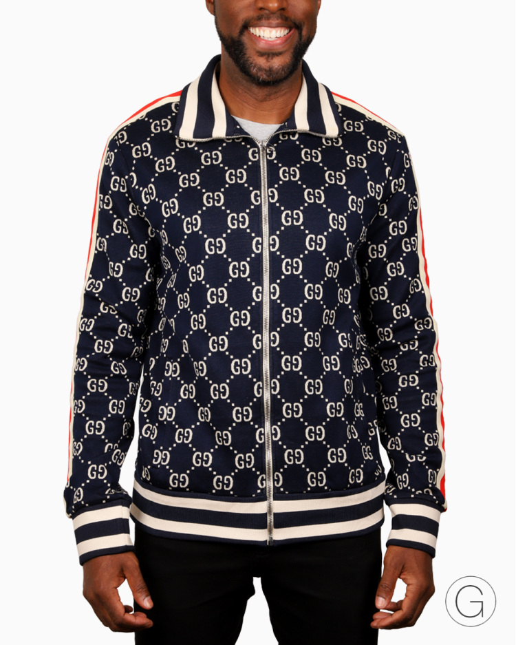Jaqueta Gucci Original GG Supreme Azul Marinho Masculino