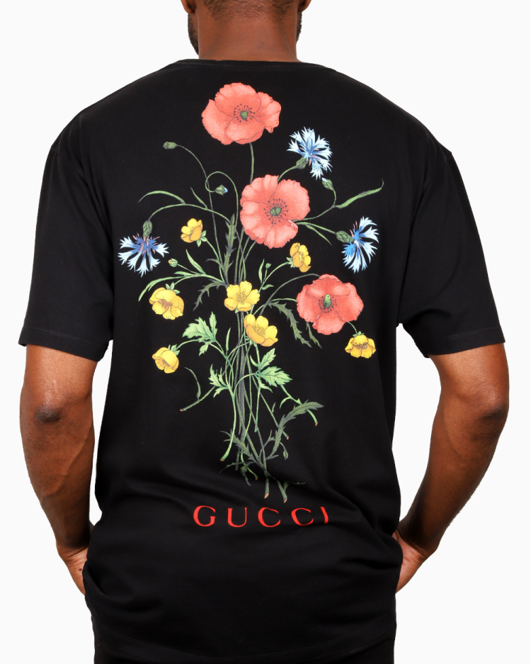 Camiseta Gucci Original Estampa Fauno Preta Masculina